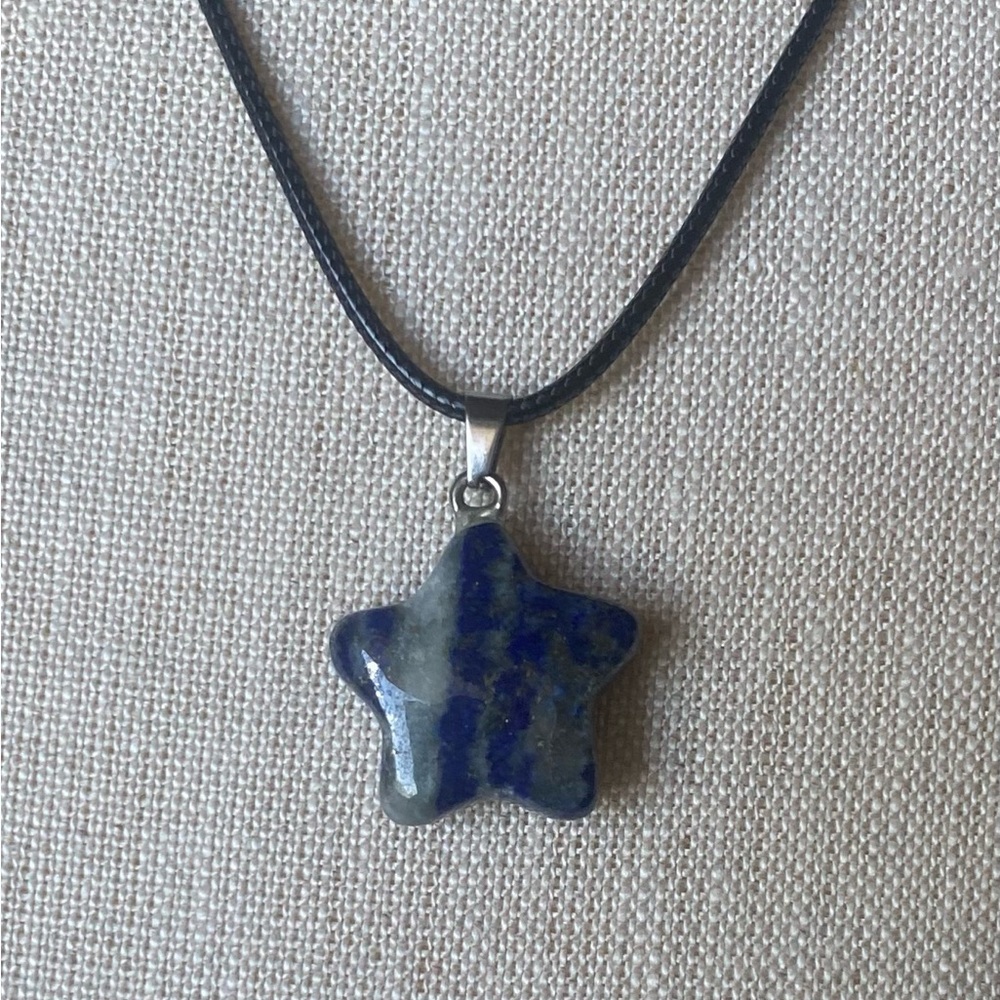 Lapis Lazuli Star Pendant Necklace - Picture 4 of 5